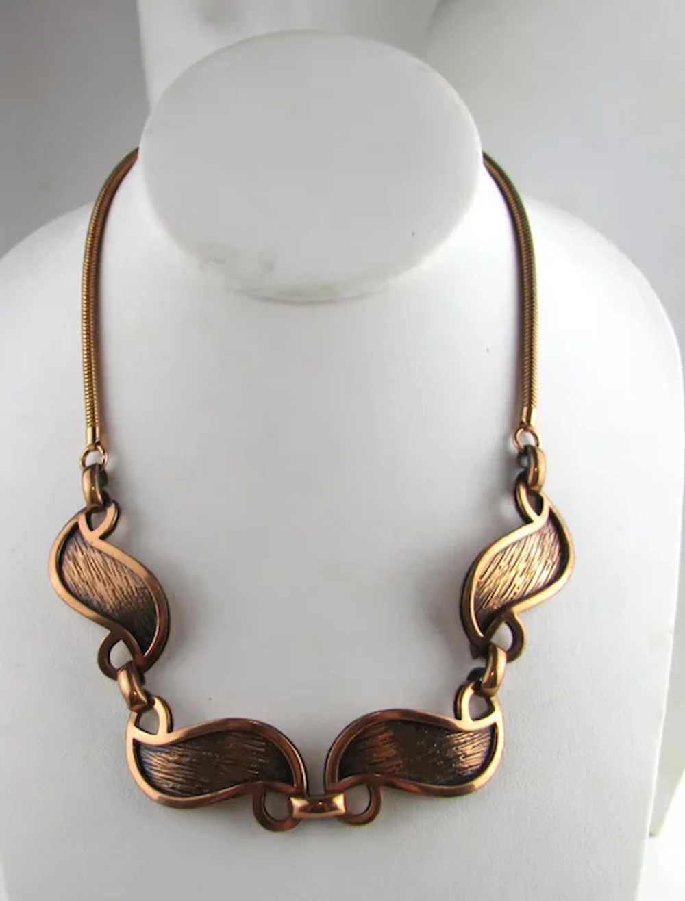 Vintage Rebajes Copper Tone Necklace - image 2