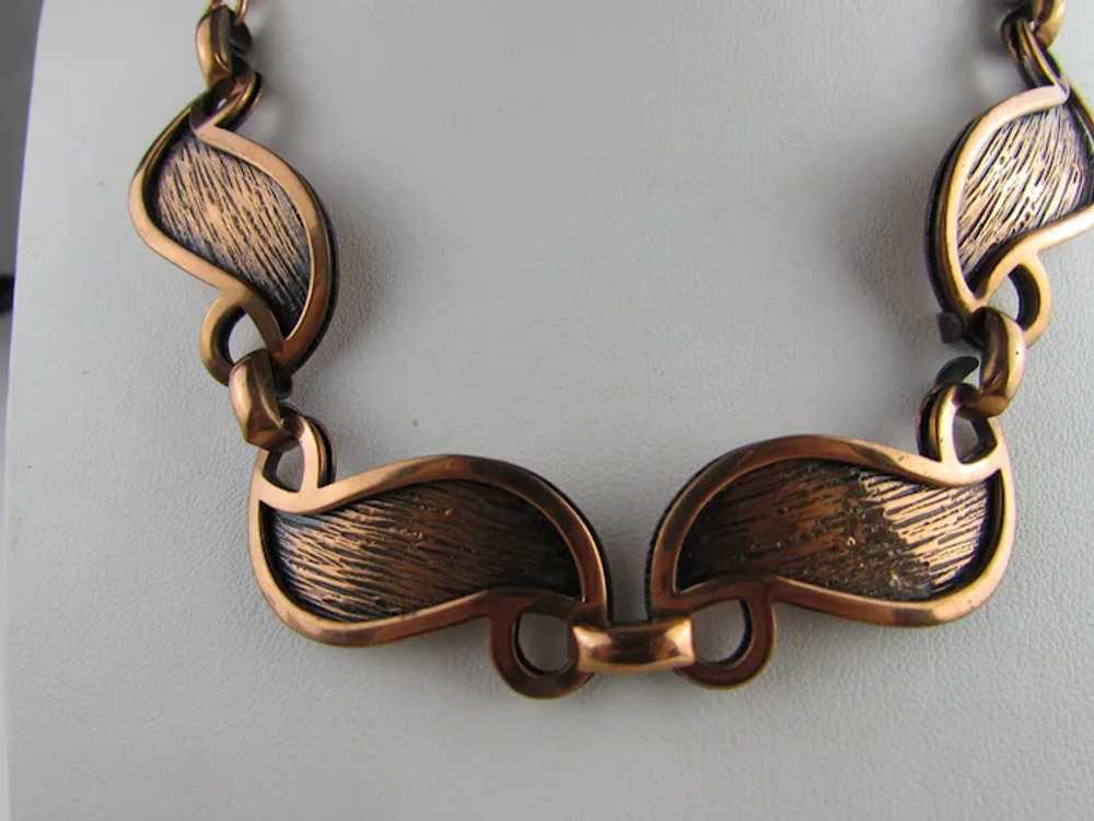 Vintage Rebajes Copper Tone Necklace - image 5