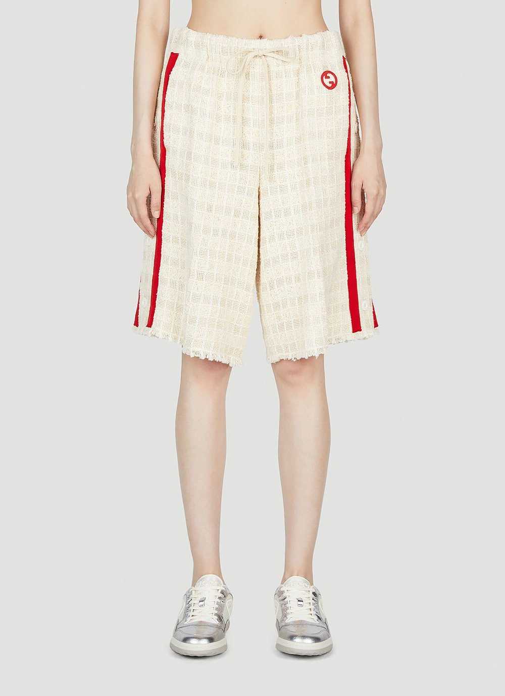 Gucci Interlocking G Tweed Bermuda Shorts - image 1