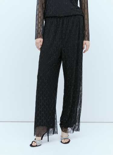 Gucci Tulle Interlocking GG Crystal Pants