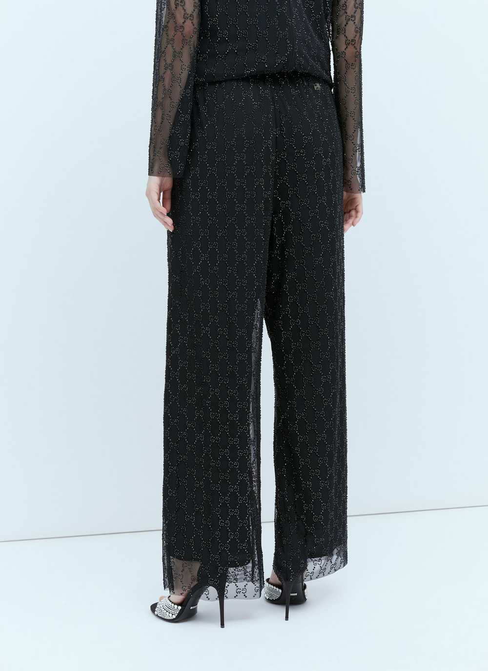 Gucci Tulle Interlocking GG Crystal Pants - image 6