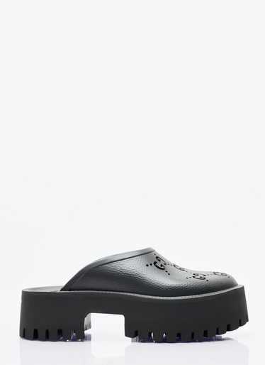 Gucci Perforated G Platform Mules