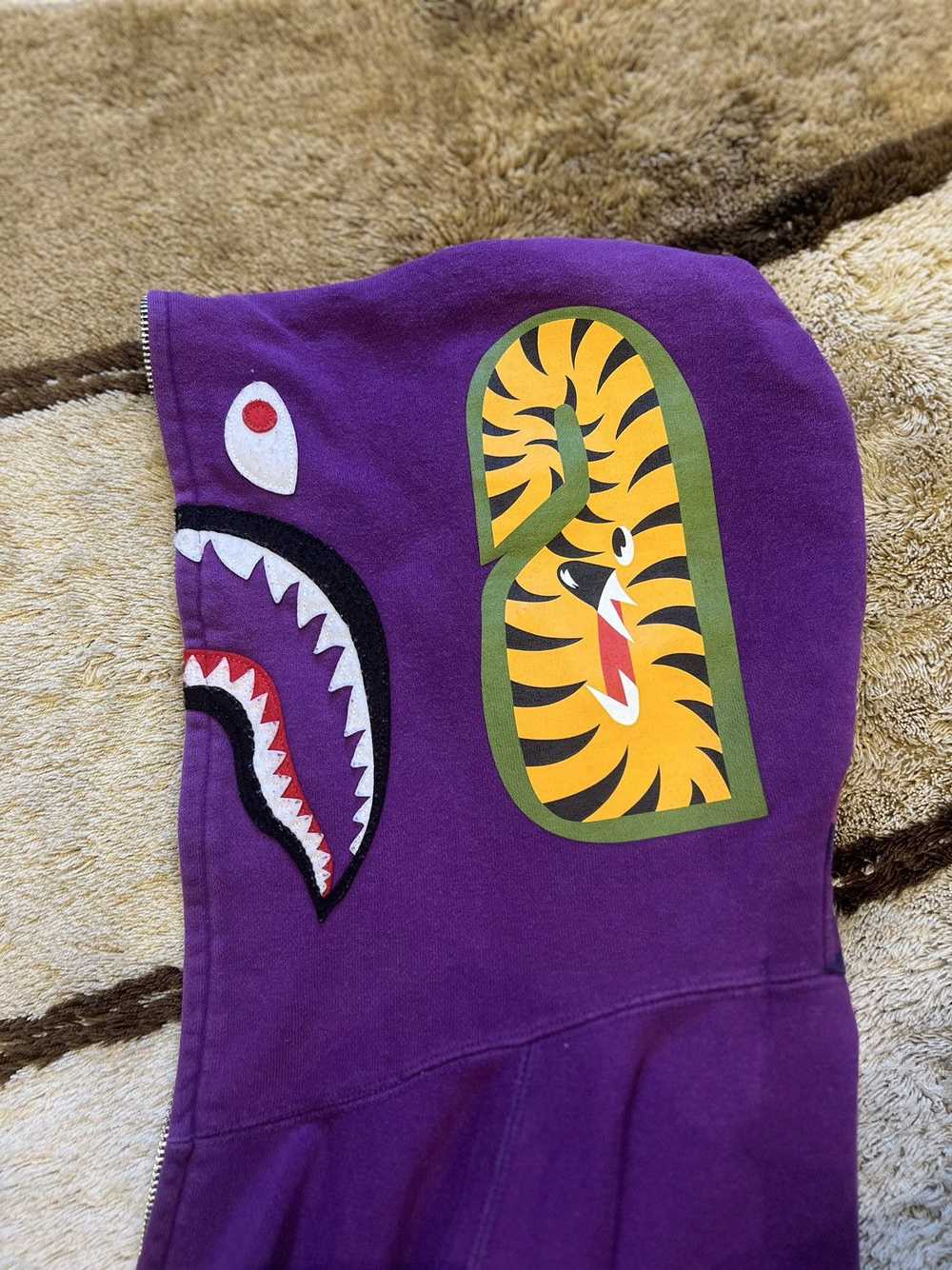 Bape Bape Shark full zip hoodie purple - image 4