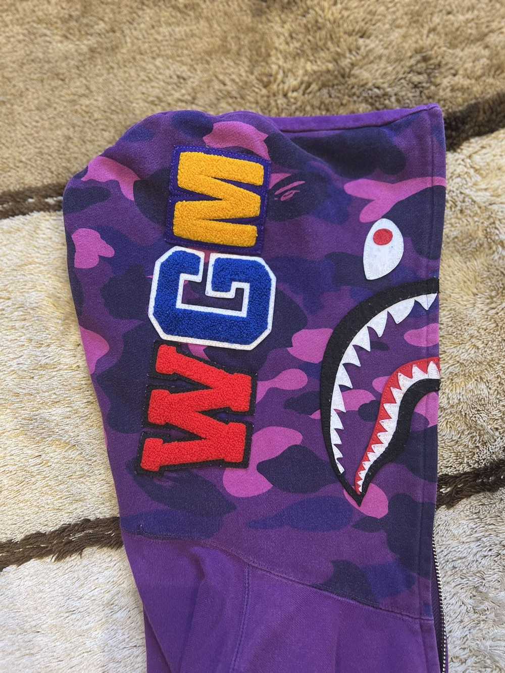 Bape Bape Shark full zip hoodie purple - image 5