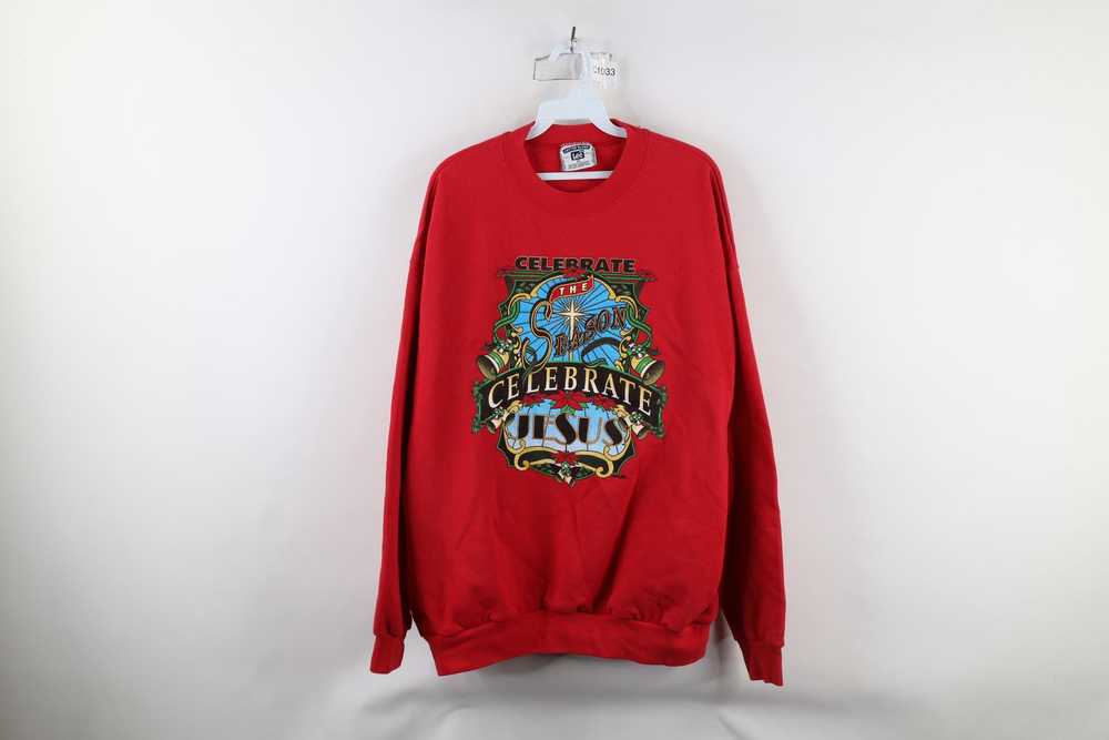 Vintage Vintage 90s Celebrate The Season Jesus Sw… - image 1