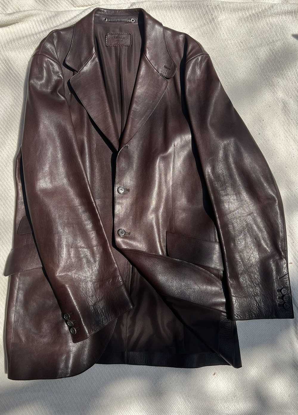 Prada VINTAGE PRADA 1990’s RARE GORGEOUS Brown Le… - image 2