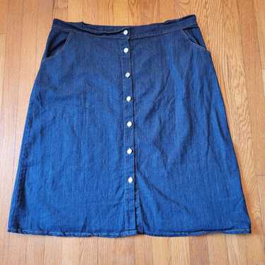 Vintage Jennifer Lauren Denim Button Front Skirt 3