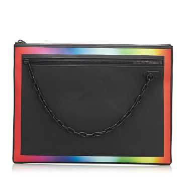 Black Louis Vuitton Taiga Rainbow Pochette A4