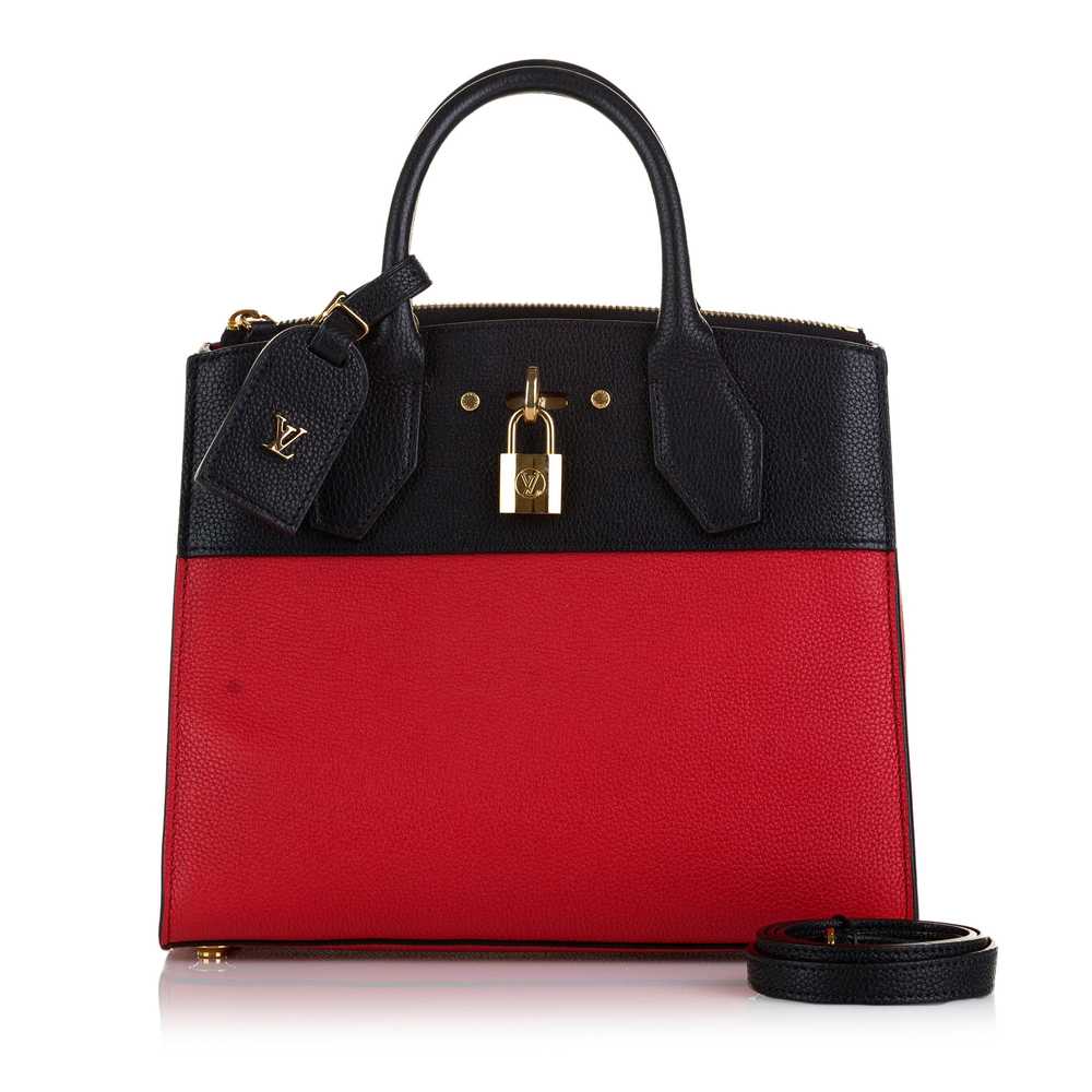 Red Louis Vuitton Taurillon Leather City Steamer … - image 10