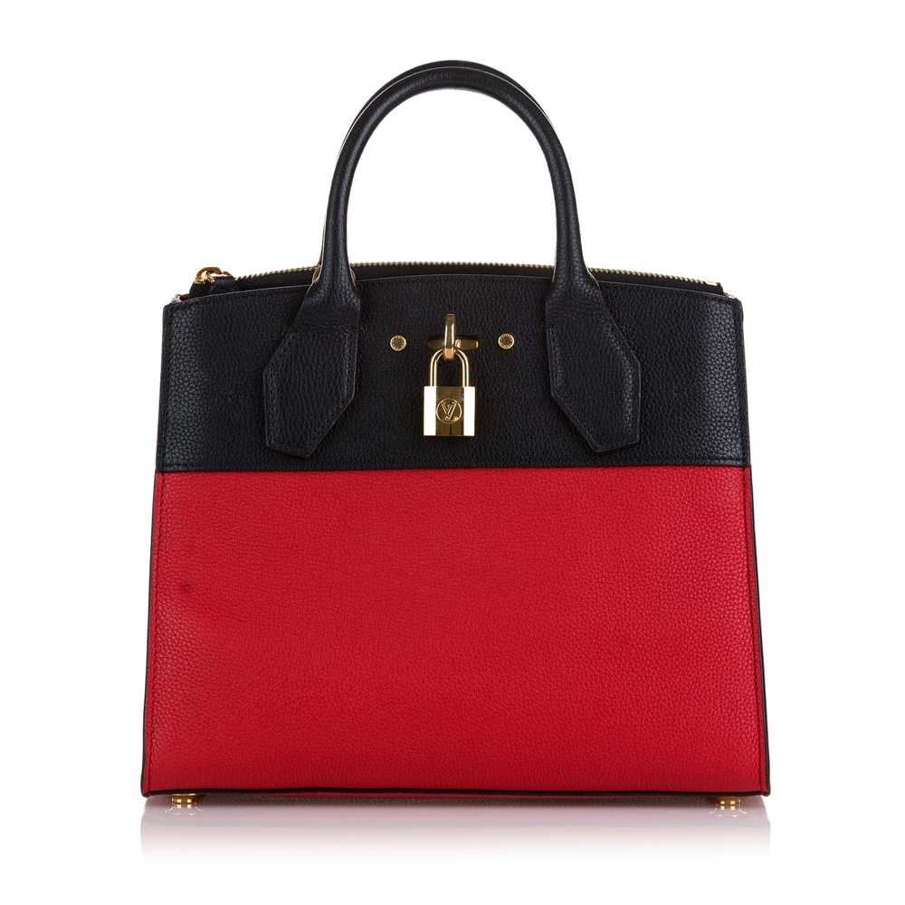 Red Louis Vuitton Taurillon Leather City Steamer … - image 1