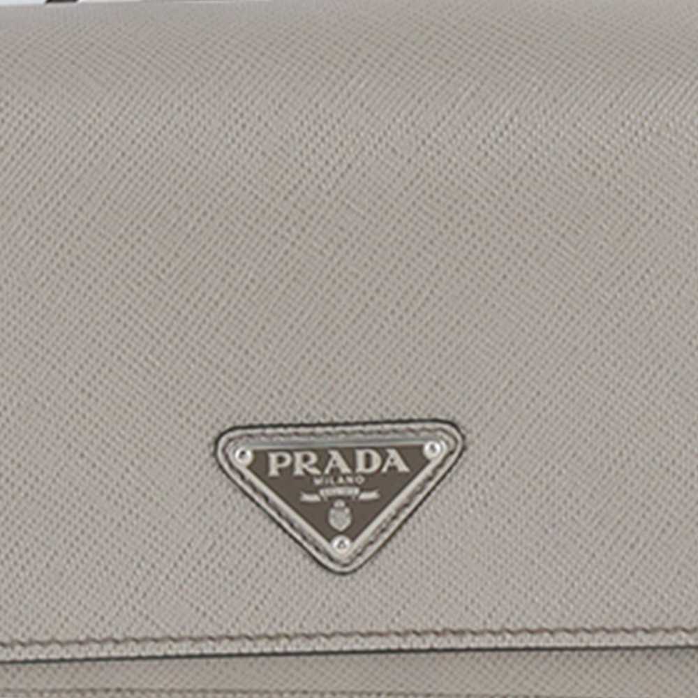 Gray Prada Saffiano Leather Crossbody Bag - image 7