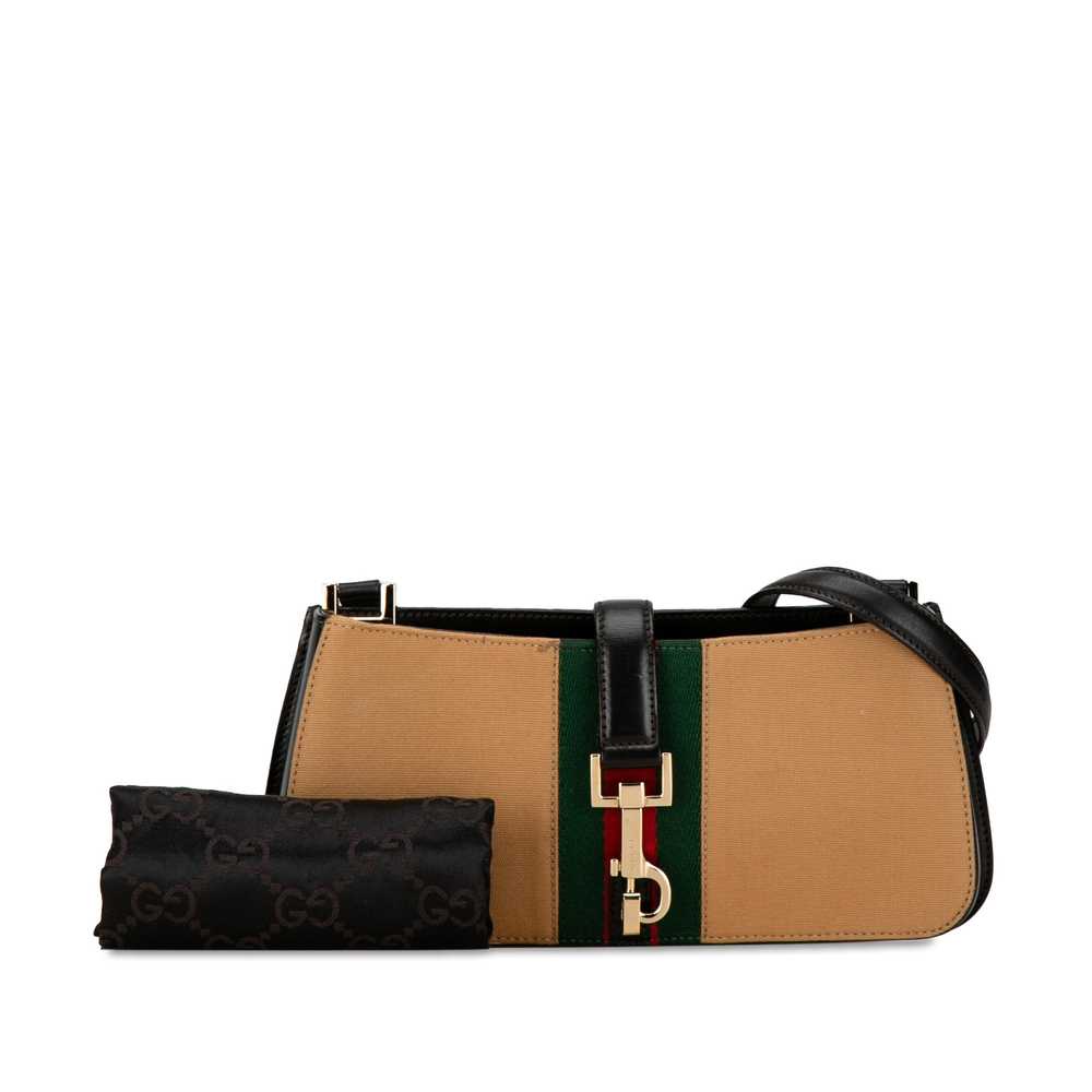 Tan Gucci Web Canvas Crossbody - image 10