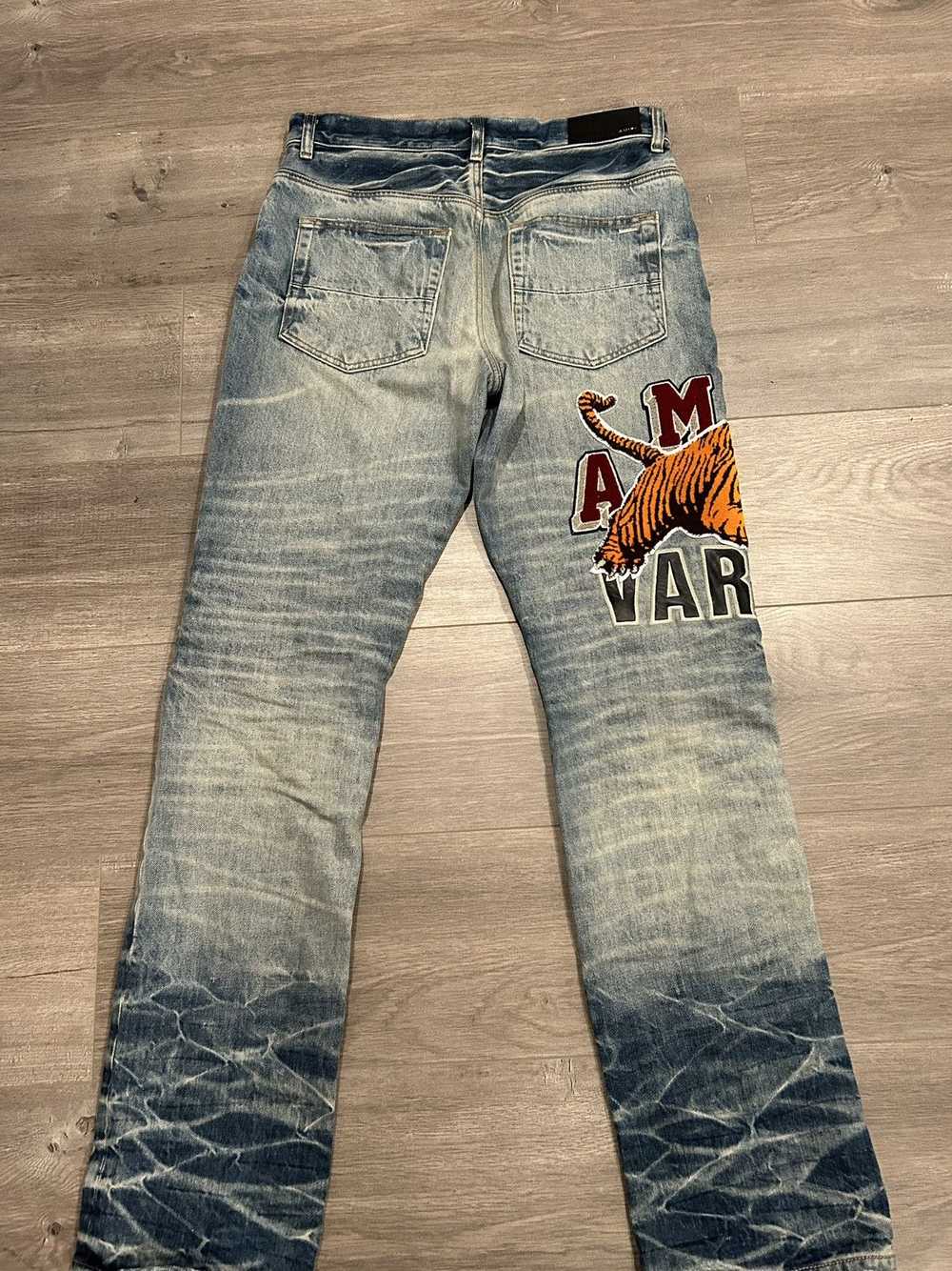 Amiri Amiri Tiger Varsity Straight Jeans - image 2