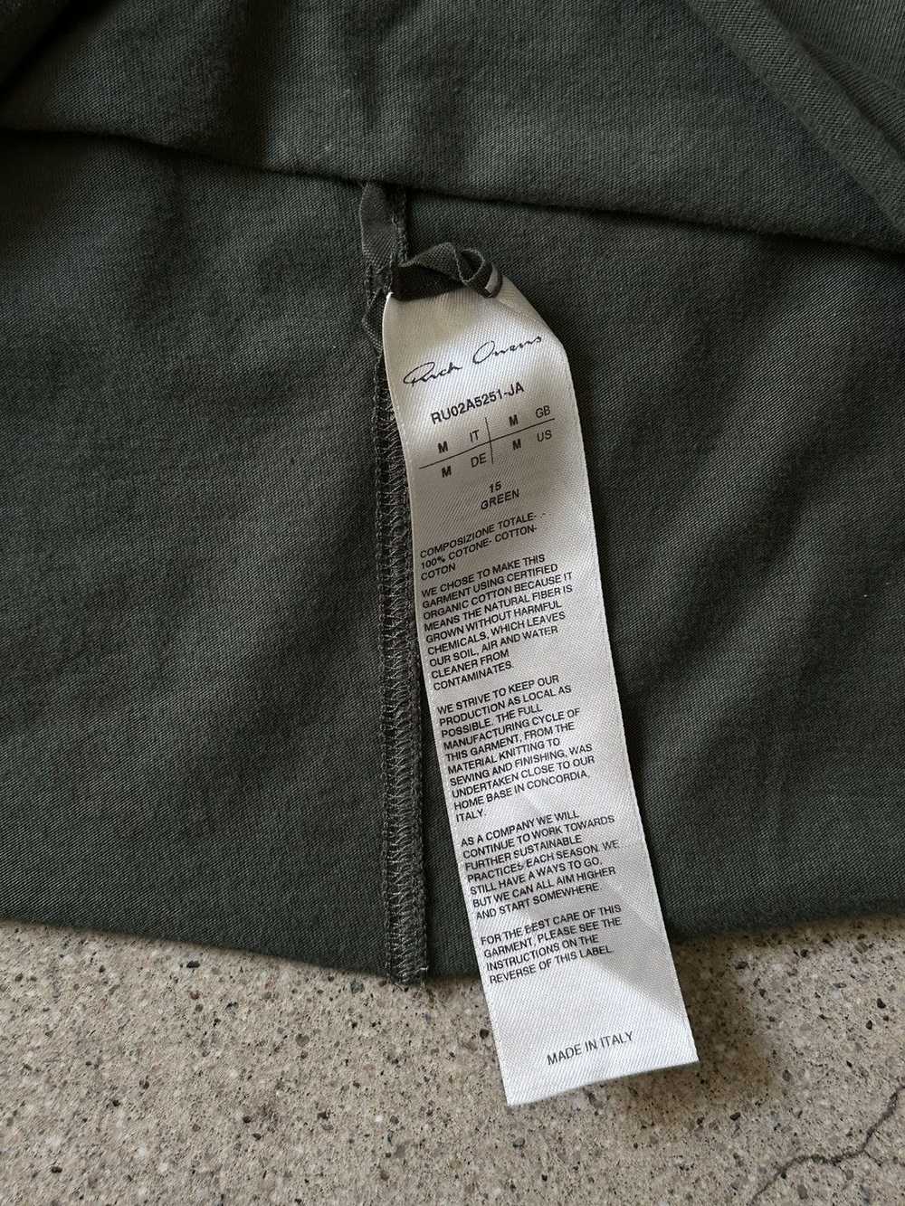 Rick Owens Rick Owens Olive Gethsmane FW21 T-shirt - image 2