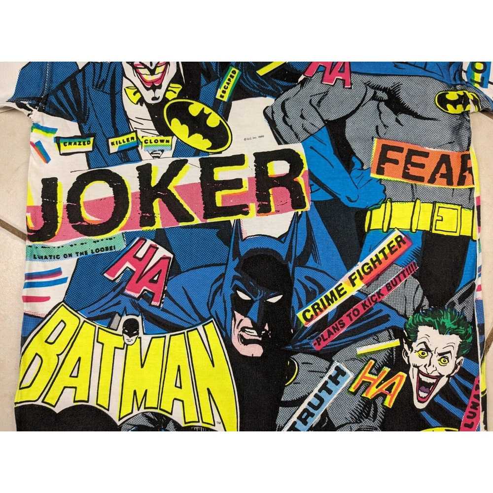 Dc Comics Vtg Batman Joker AOP T-shirt Single Sti… - image 10