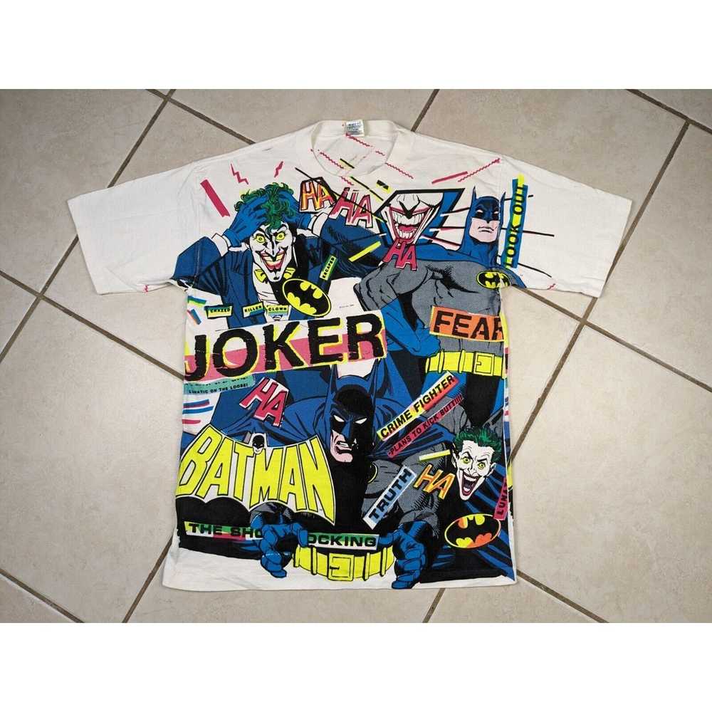 Dc Comics Vtg Batman Joker AOP T-shirt Single Sti… - image 1