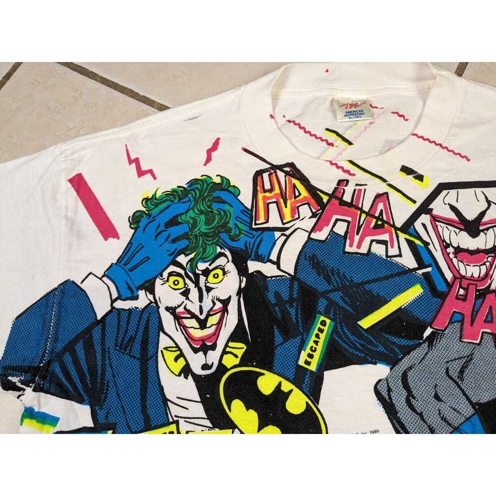 Dc Comics Vtg Batman Joker AOP T-shirt Single Sti… - image 5