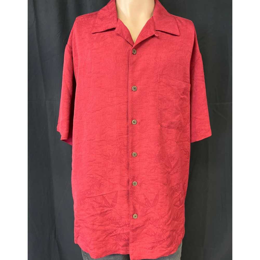 Caribbean Caribbean Joe Men's Red Hawaiian Shirt/… - image 1