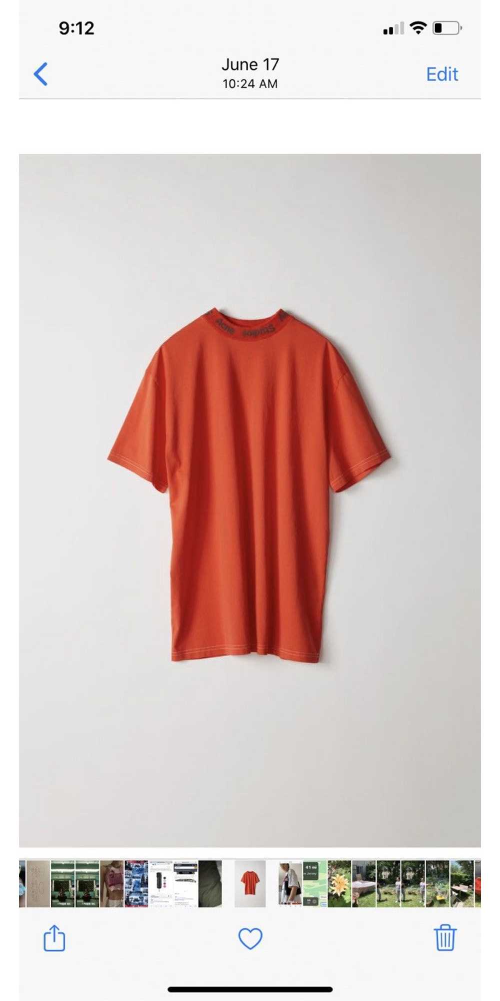 Acne Studios Acne Studios Navid Logo Shirt Red - image 6