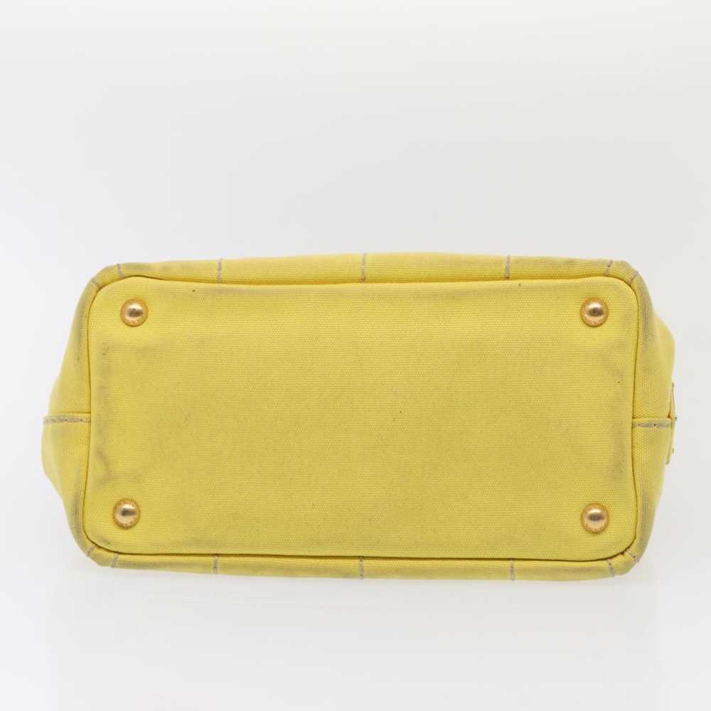 Prada PRADA Canapa PM Hand Bag Canvas 2way Yellow… - image 5