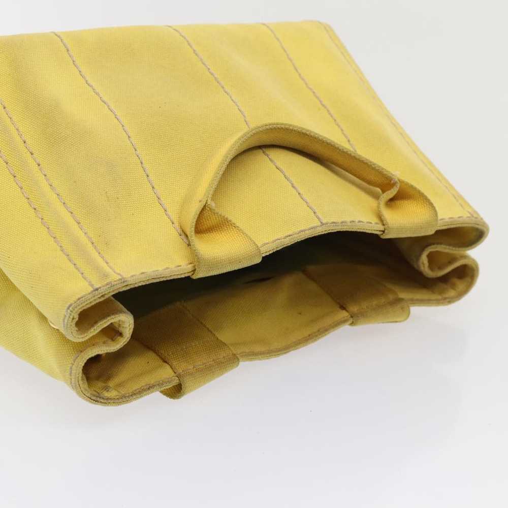 Prada PRADA Canapa PM Hand Bag Canvas 2way Yellow… - image 6