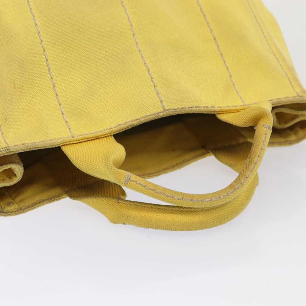 Prada PRADA Canapa PM Hand Bag Canvas 2way Yellow… - image 7