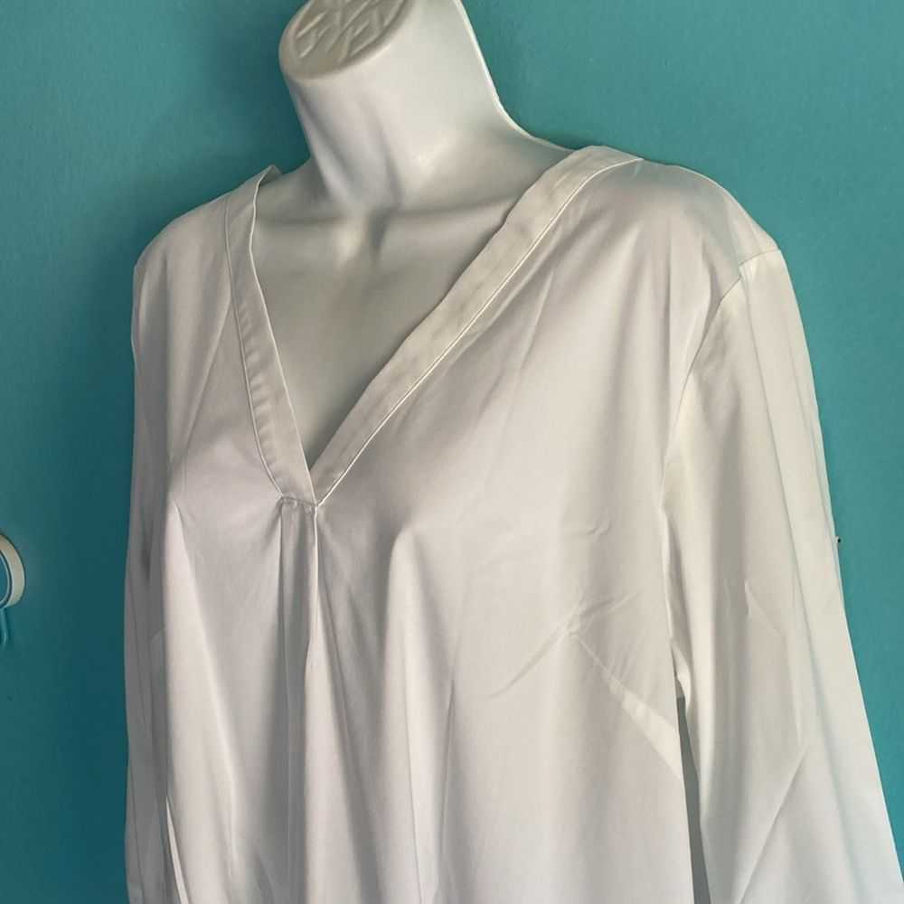 Eileen Fisher J. Jill XL Petite White Cotton Tuni… - image 4