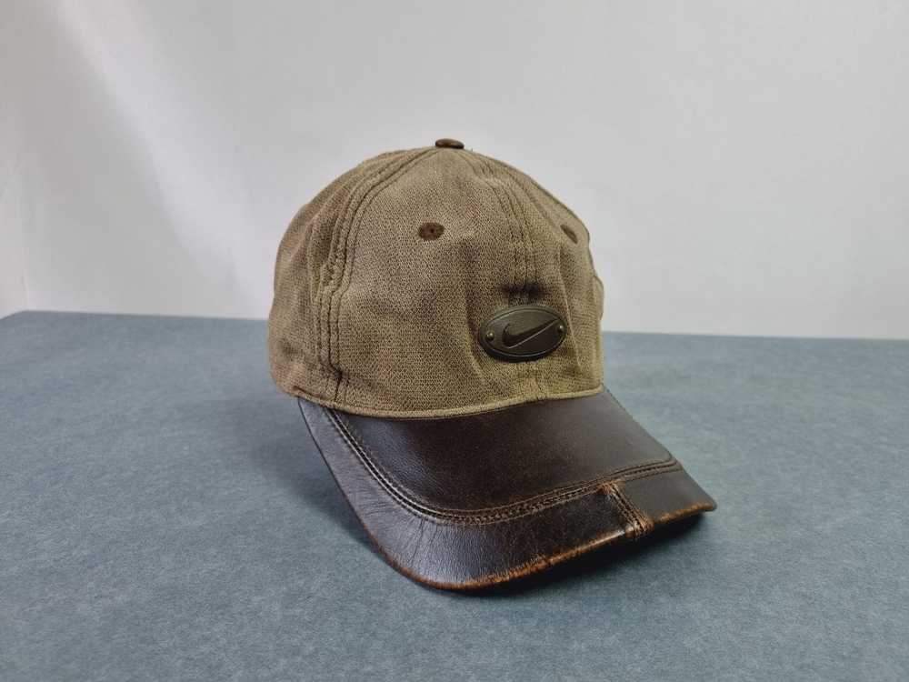 Nike × Vintage 90s NIKE Golf Leather/Cotton Cap w… - image 1