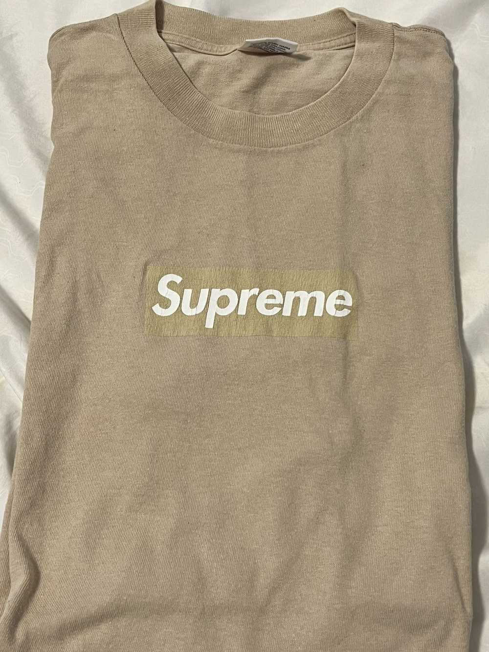 Supreme Vintage 2003 tan brown supreme box logo t… - image 1