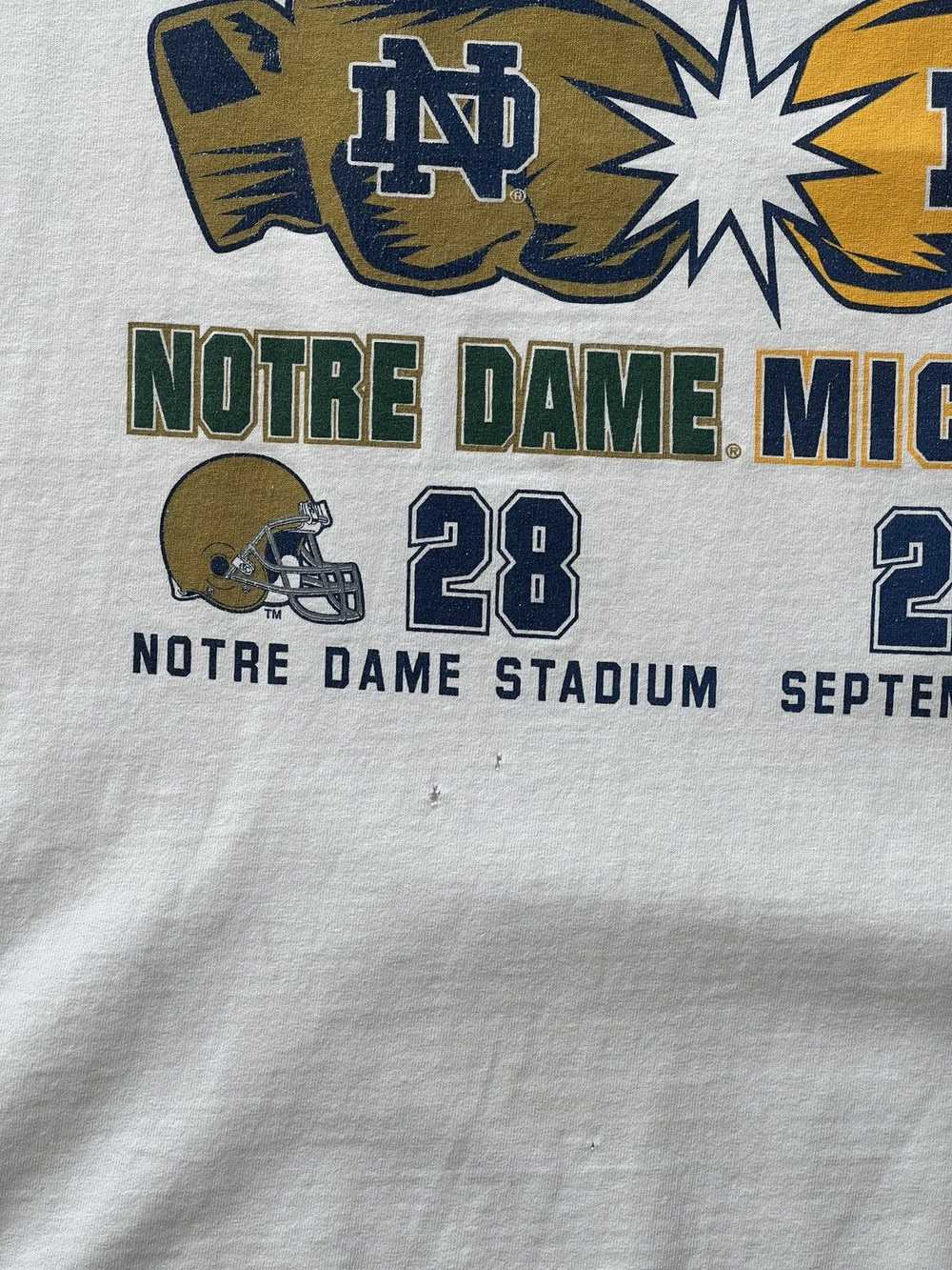 Ncaa × Vintage Vintage 2004 Notre Dame vs. Michig… - image 7