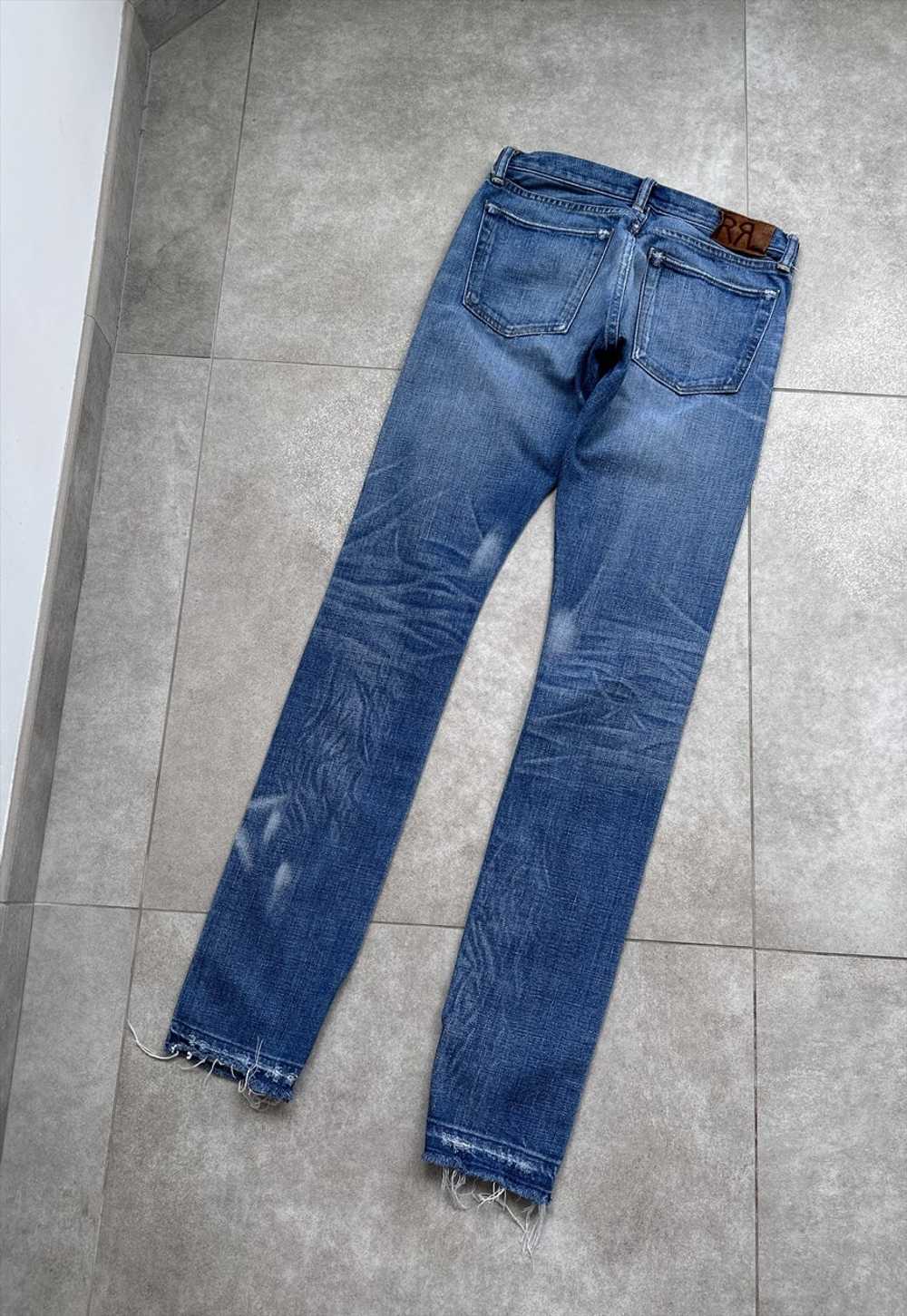 RRL Ralph Lauren Double RL Skinny Slim fit Denim … - image 4