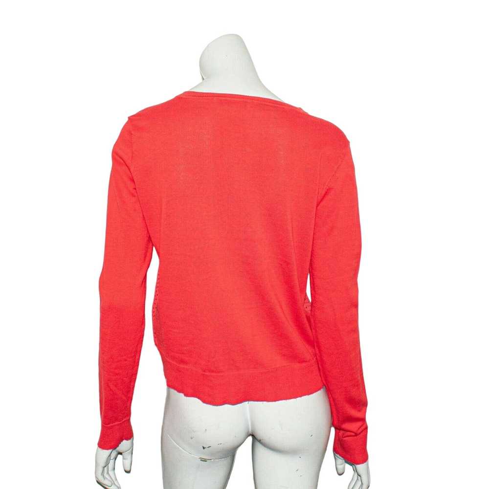 Sandro SANDRO Paris Cardigan Sweater in Red Hole … - image 2