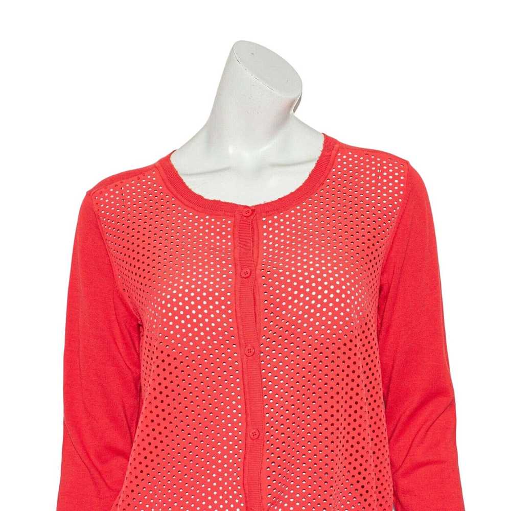 Sandro SANDRO Paris Cardigan Sweater in Red Hole … - image 5