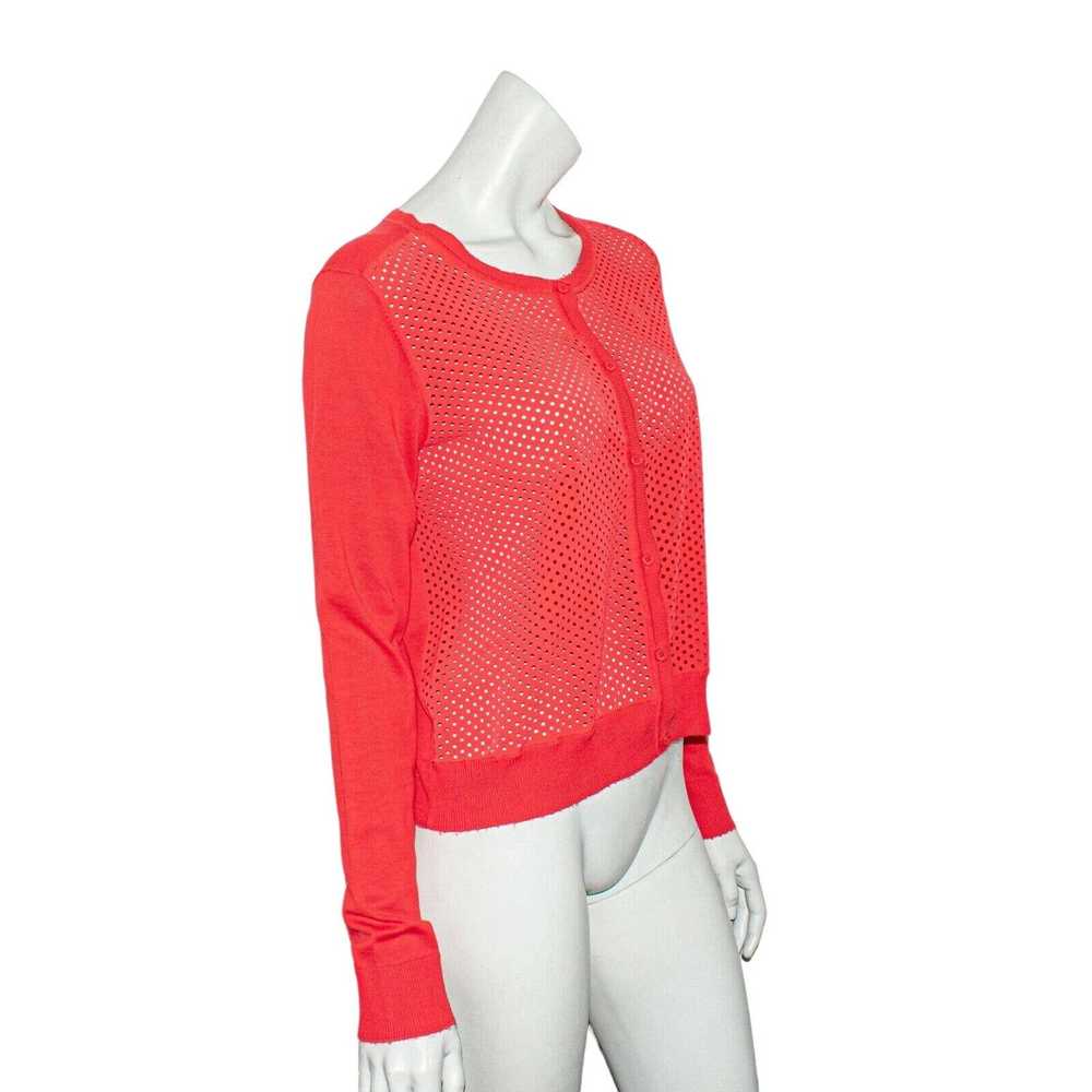 Sandro SANDRO Paris Cardigan Sweater in Red Hole … - image 6