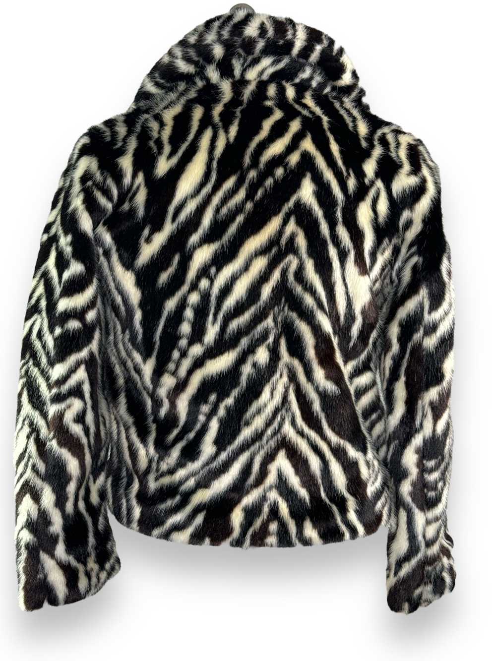 Vintage Black and White Faux Fur Jacket - image 5