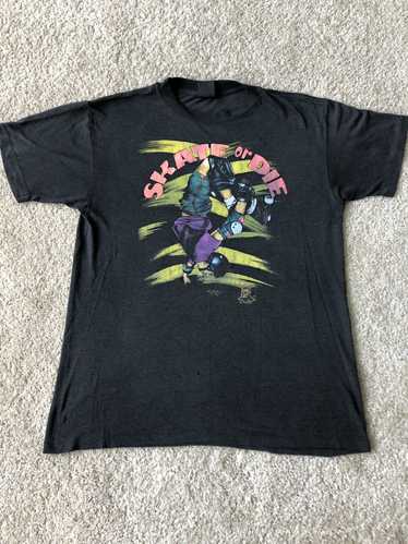 Vintage RARE 3D Emblem 1990 Skate or Die Black T-… - image 1