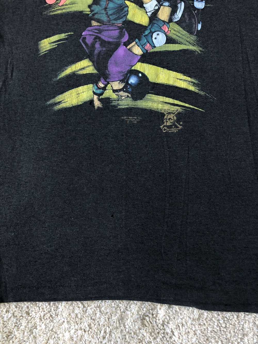 Vintage RARE 3D Emblem 1990 Skate or Die Black T-… - image 6