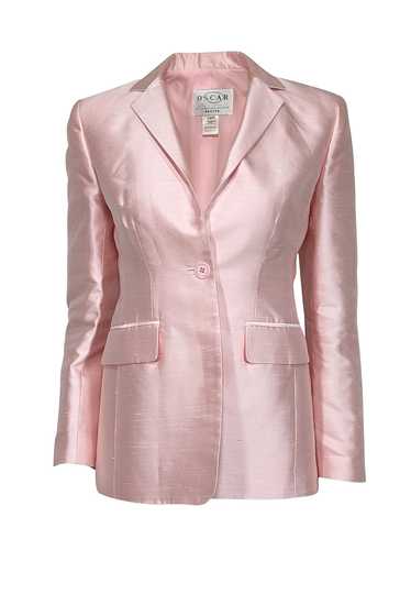 Oscar de la Renta - Pink Silk Single Button Blaze… - image 1