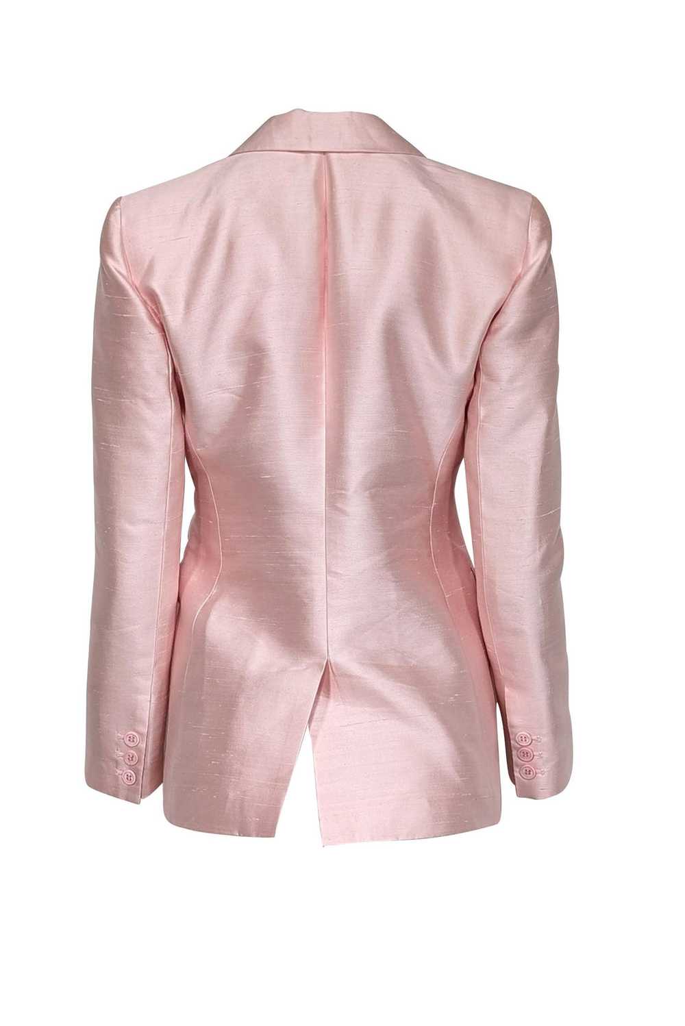 Oscar de la Renta - Pink Silk Single Button Blaze… - image 3