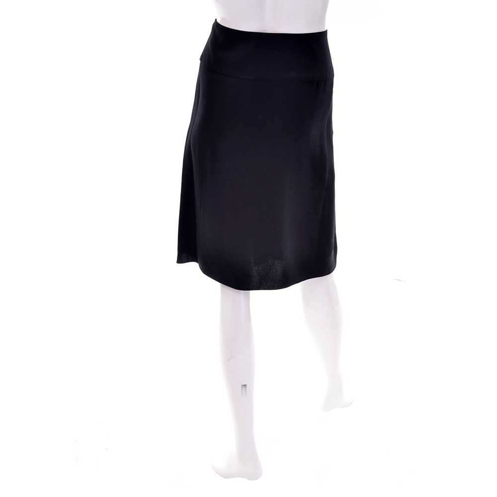 Christian Lacroix Black Silk & Rayon Skirt W/ Seq… - image 5