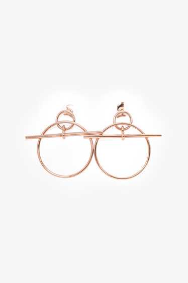 Hermès 18K Rose Gold Loop Earrings