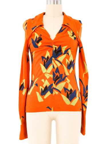 Dries Van Noten Printed Wool Top