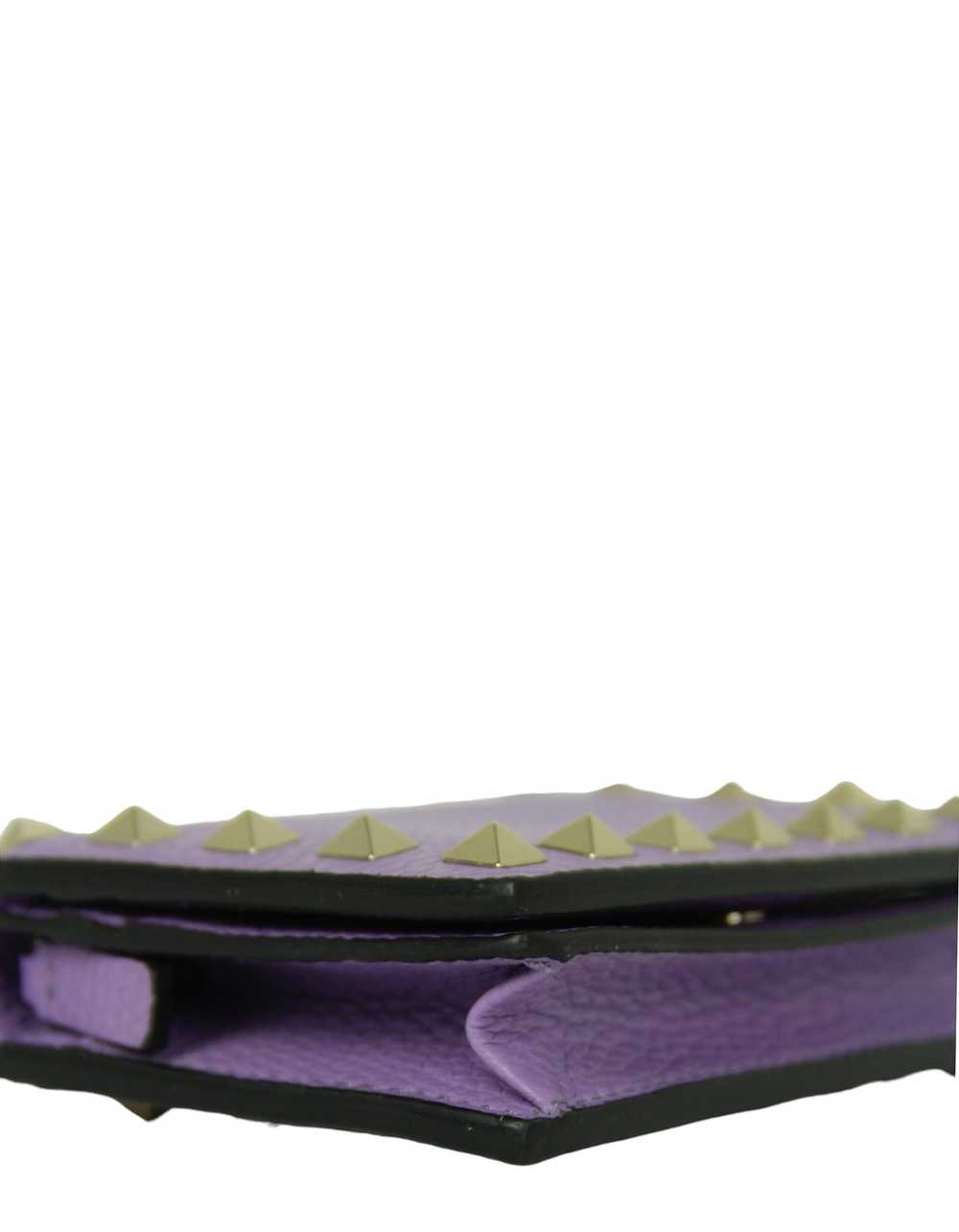 Valentino Purple Compact Rockstud Wallet - image 4