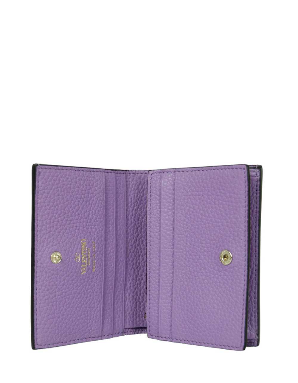 Valentino Purple Compact Rockstud Wallet - image 6