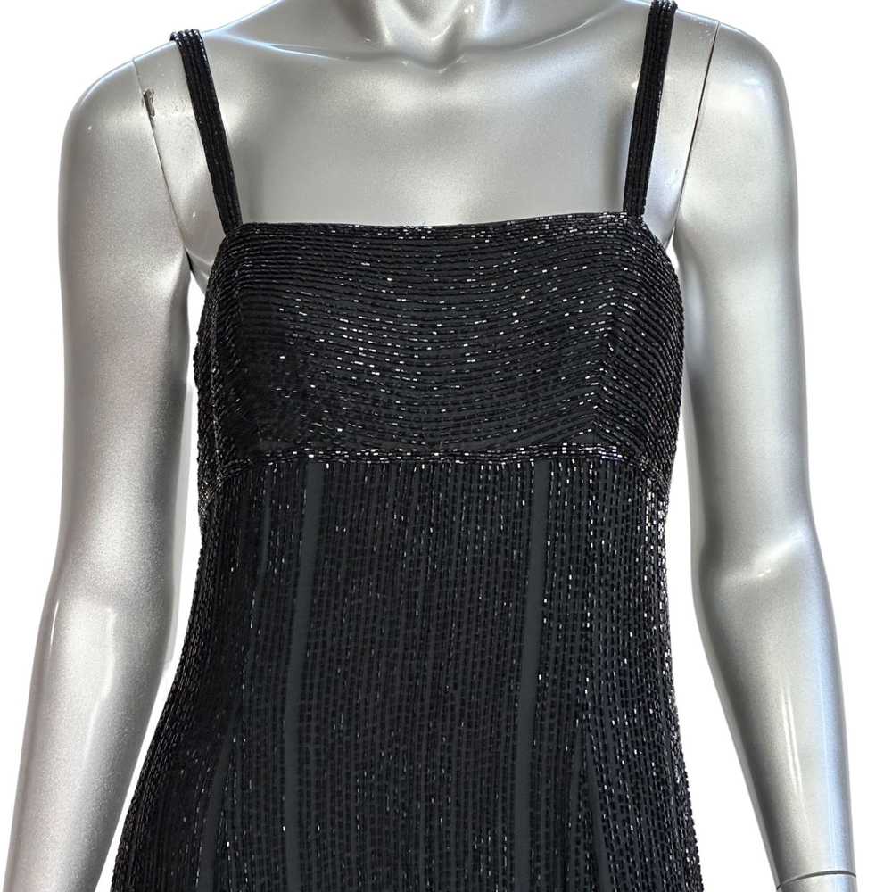 Oleg Cassini Vintage Oleg Cassini Silk Black Bead… - image 12