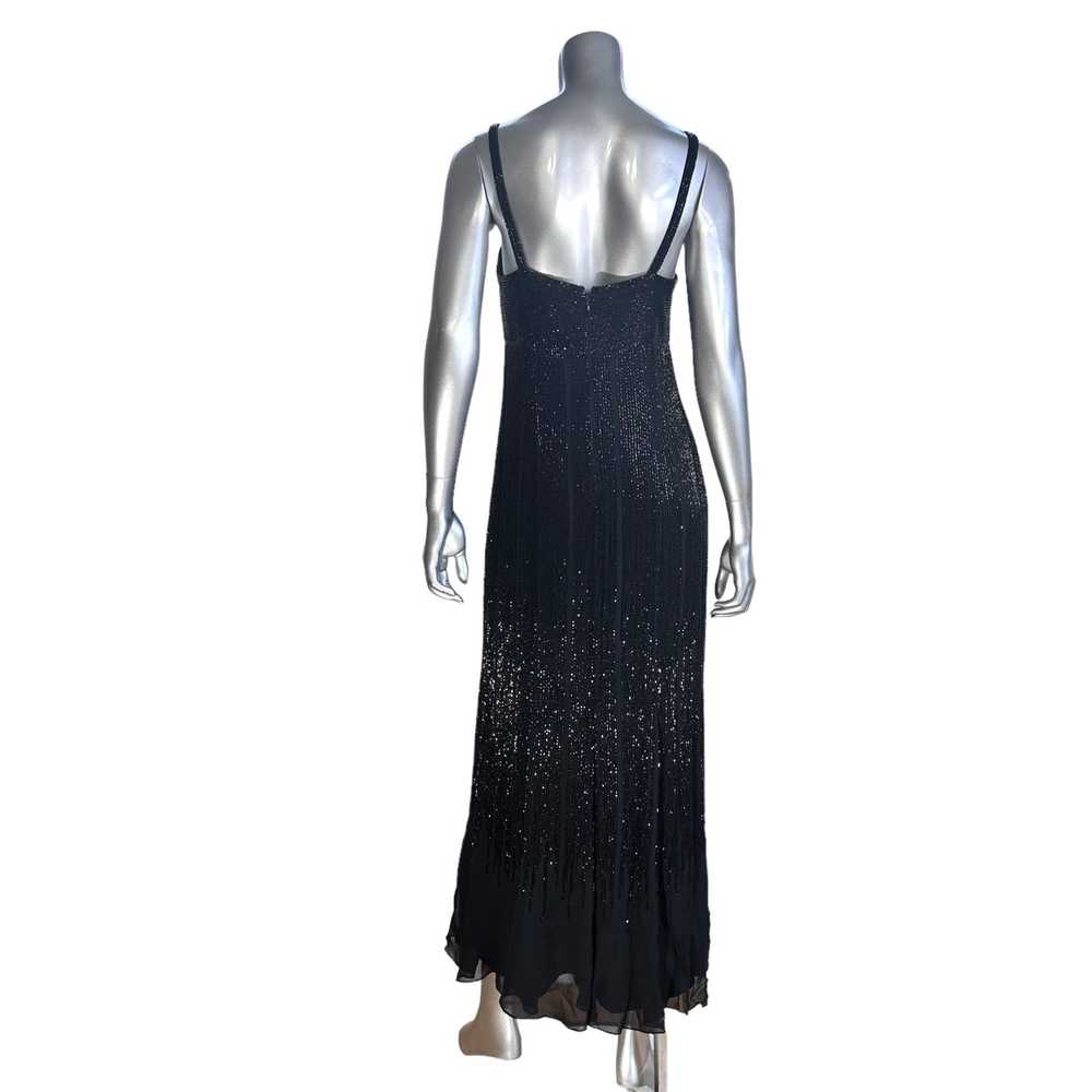 Oleg Cassini Vintage Oleg Cassini Silk Black Bead… - image 2