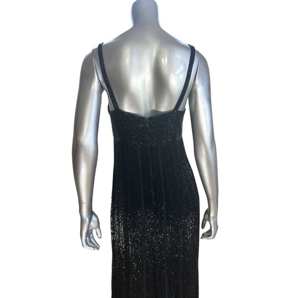 Oleg Cassini Vintage Oleg Cassini Silk Black Bead… - image 3