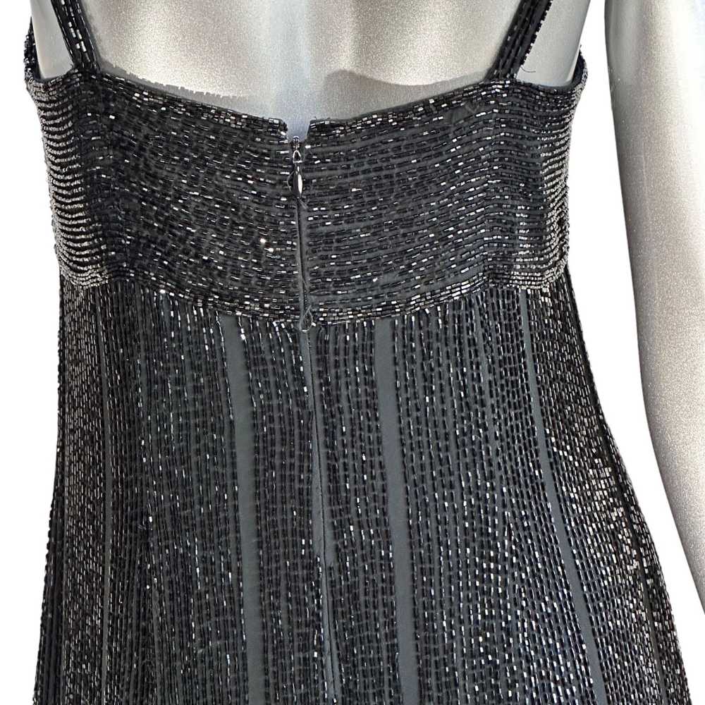 Oleg Cassini Vintage Oleg Cassini Silk Black Bead… - image 5