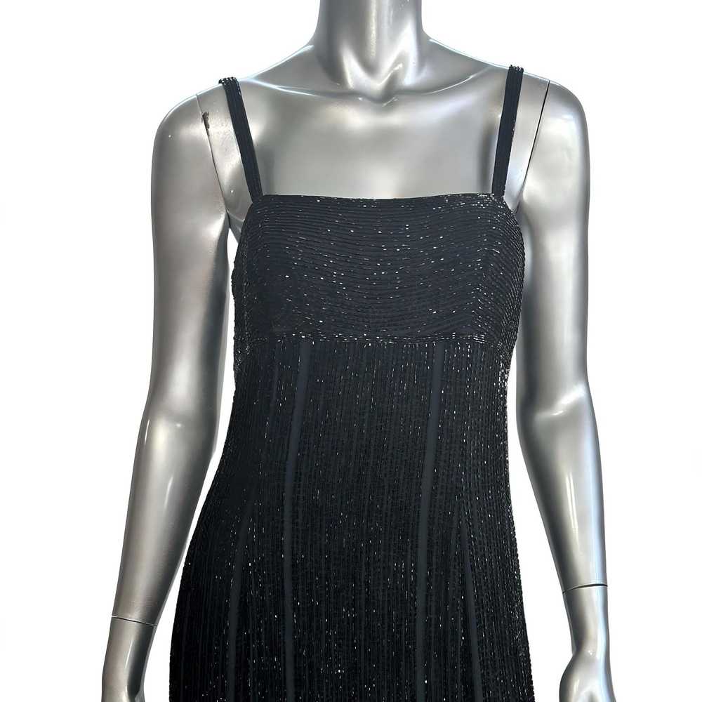 Oleg Cassini Vintage Oleg Cassini Silk Black Bead… - image 6