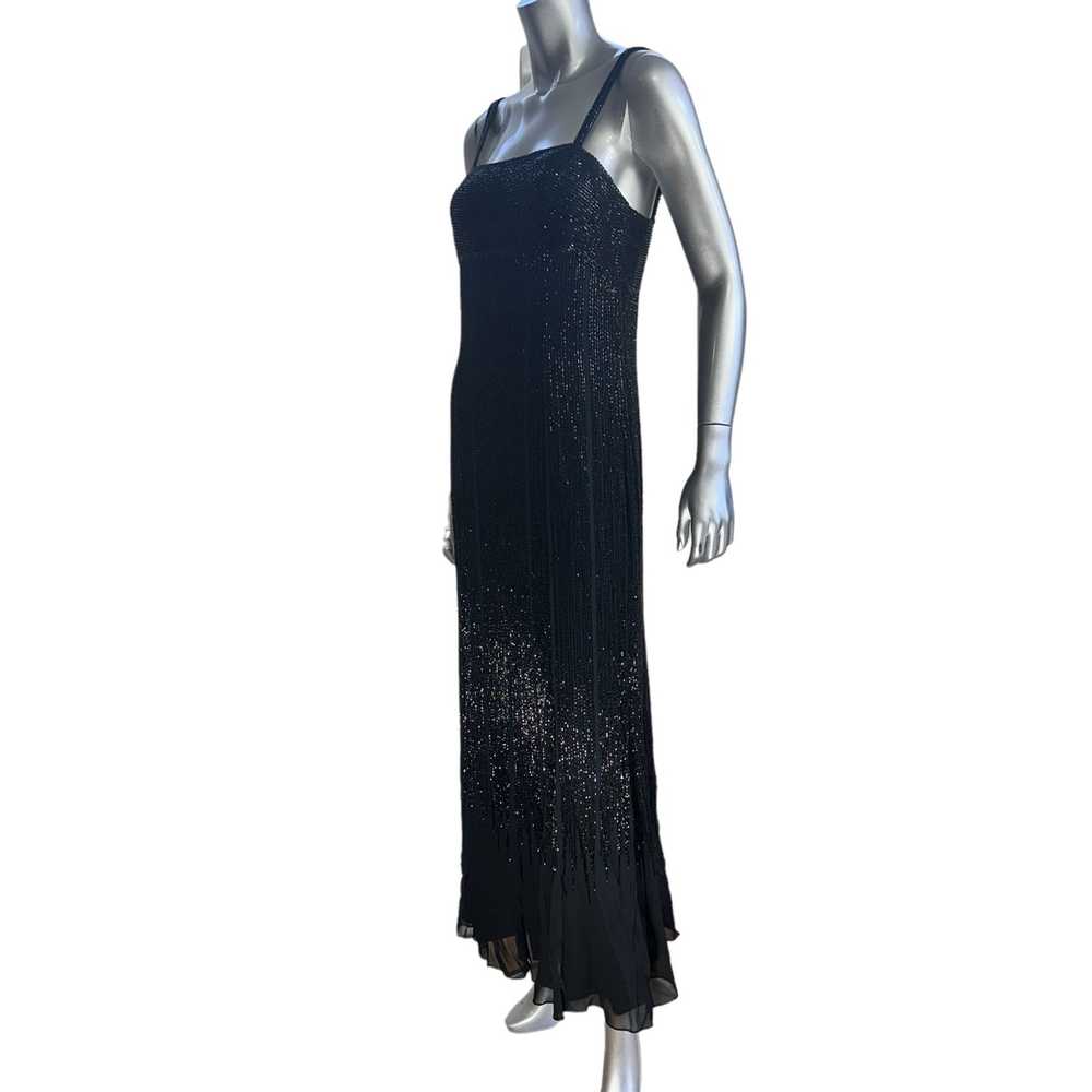 Oleg Cassini Vintage Oleg Cassini Silk Black Bead… - image 7